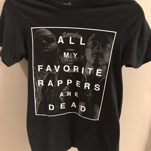 Black “All my favorite rappers are dead” T-shirt